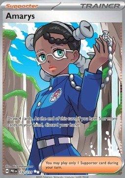 Amarys #132 - PRE -Prismatic Evolutions, Hobby en Vrije tijd, Verzamelkaartspellen | Pokémon, Zo goed als nieuw, Verzenden