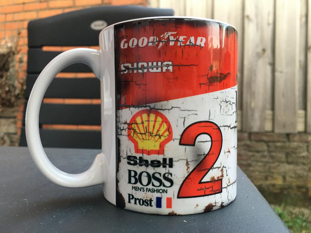 ✅ Alain Prost McLaren mok Vintage olie F1 Autosport Honda, Ophalen of Verzenden, Nieuw, Formule 1