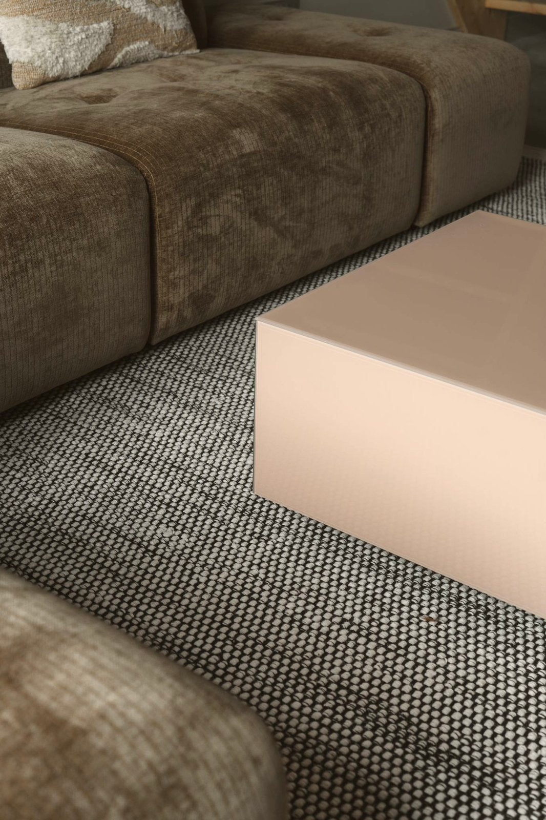 HKliving Mirror Block salontafel 60x60 nude, Ophalen, Vierkant, 50 tot 100 cm, Minder dan 50 cm