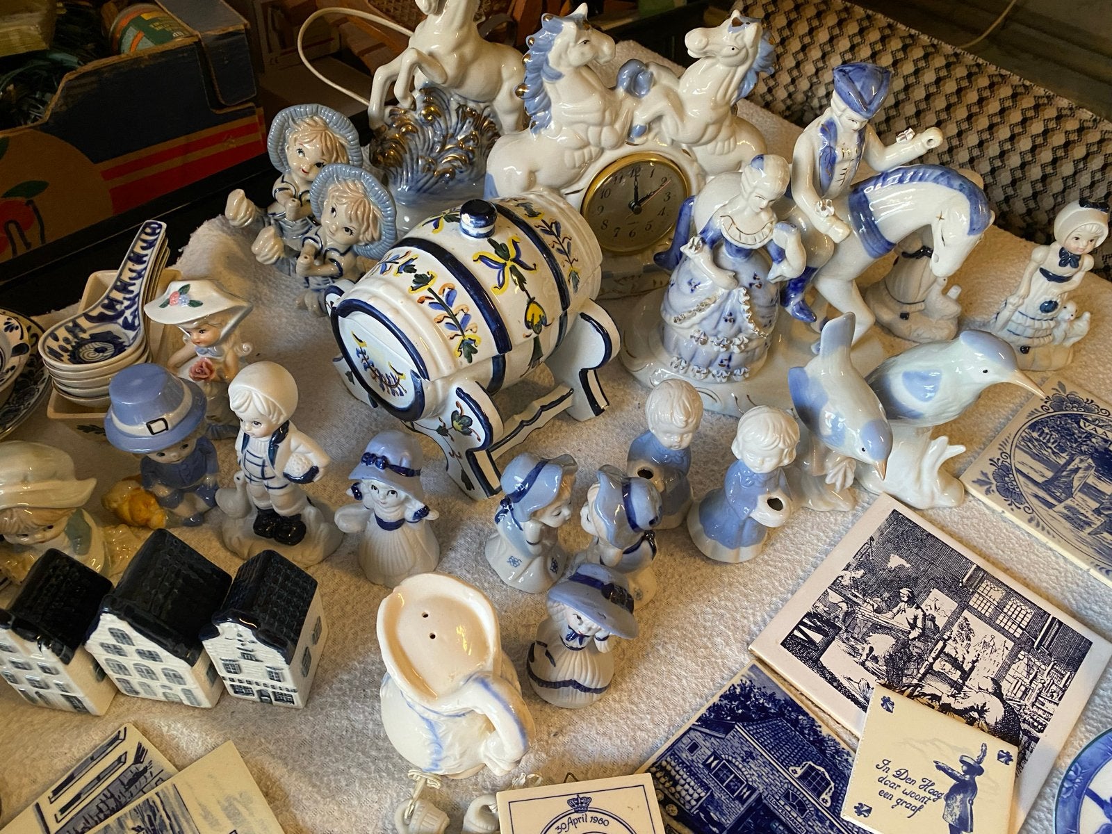 Grote collectie Delfts Blauw en diverse beeldjes, Ophalen of Verzenden