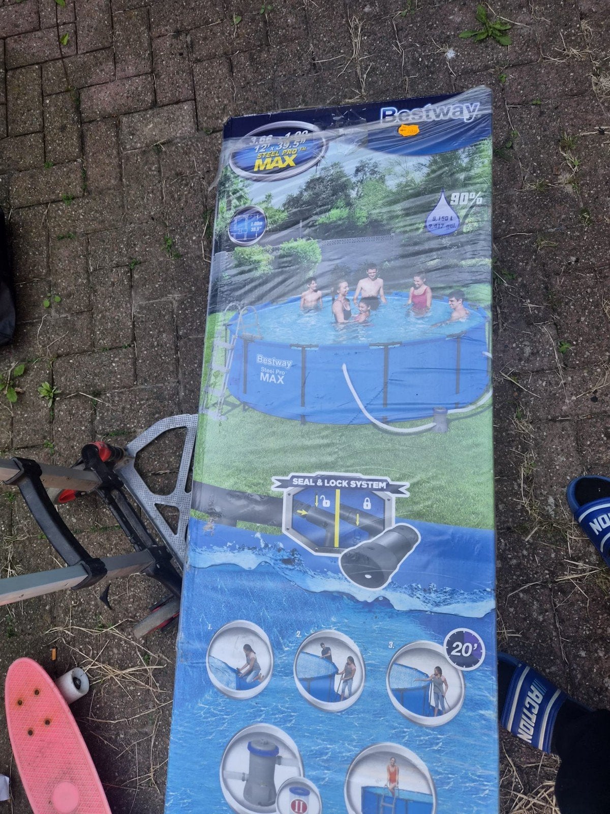 Zwembad nieuw Rond 3,66 en diep 1 m, Ophalen, Minder dan 80 cm, Rond, Nieuw