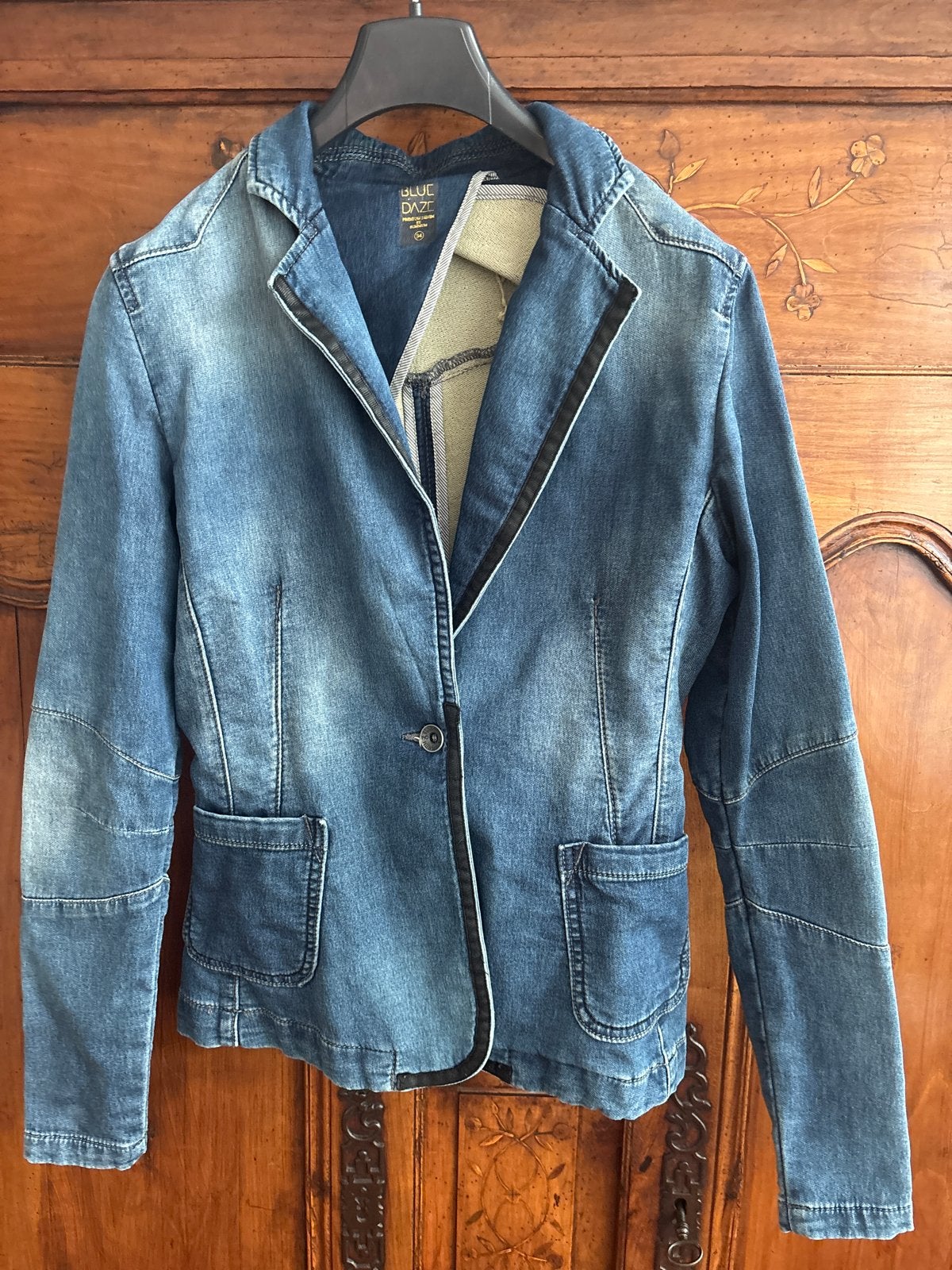 Blue Daze spijkerjasje maat 34 (XS) Summum, Ophalen of Verzenden, Gedragen, Maat 34 (XS) of kleiner, Blauw
