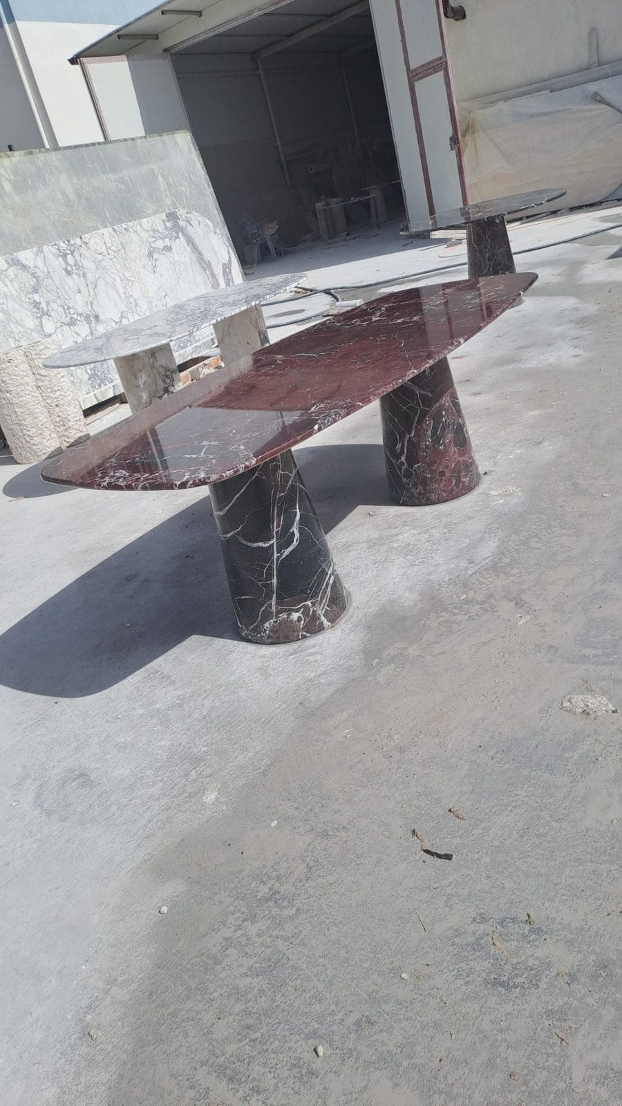 Rosso Levanto / Cherry Red / Kersenrood marmer tafel, Ophalen, Nieuw, Rechthoekig, 50 tot 100 cm