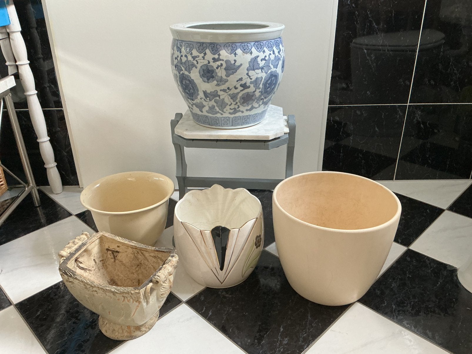 Mooie bloem potten voor binnen., Gebruikt, Rond, Binnen, Minder dan 40 cm