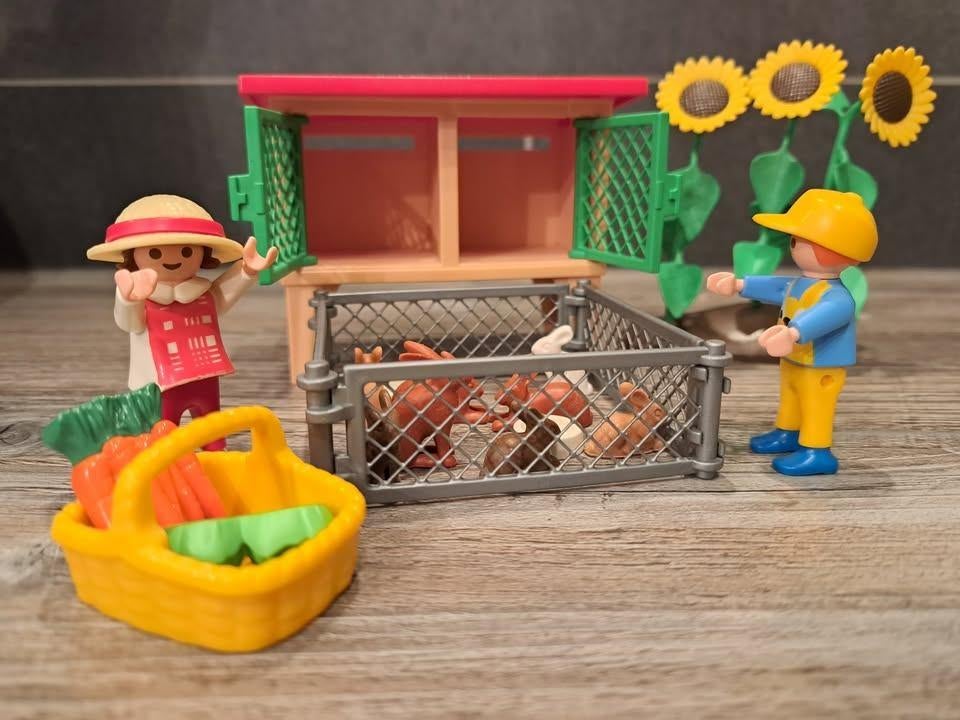 Playmobil set 3075 Konijnenhok, Ophalen of Verzenden, Zo goed als nieuw, Complete set