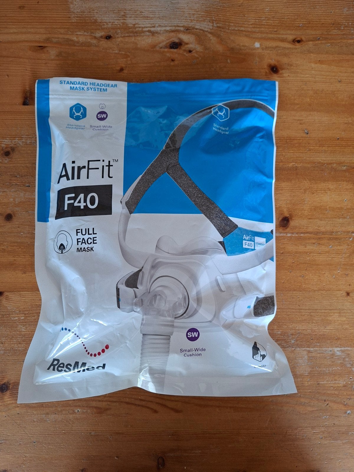 Airfit F40 standard headgear, small/wide cushion, Diversen, Ophalen of Verzenden, Zo goed als nieuw