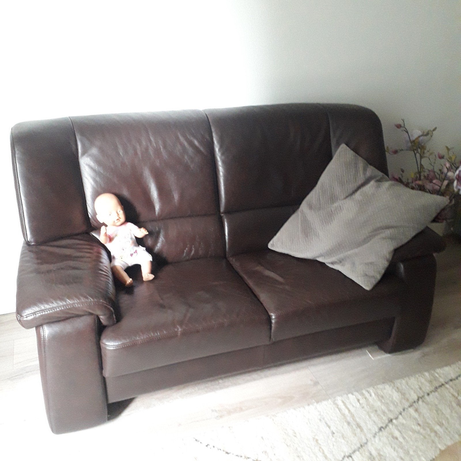 🤩🤩leren bankstel 50 euro 🤩🤩, Huis en Inrichting, Ophalen, Gebruikt, 75 tot 100 cm, Leer
