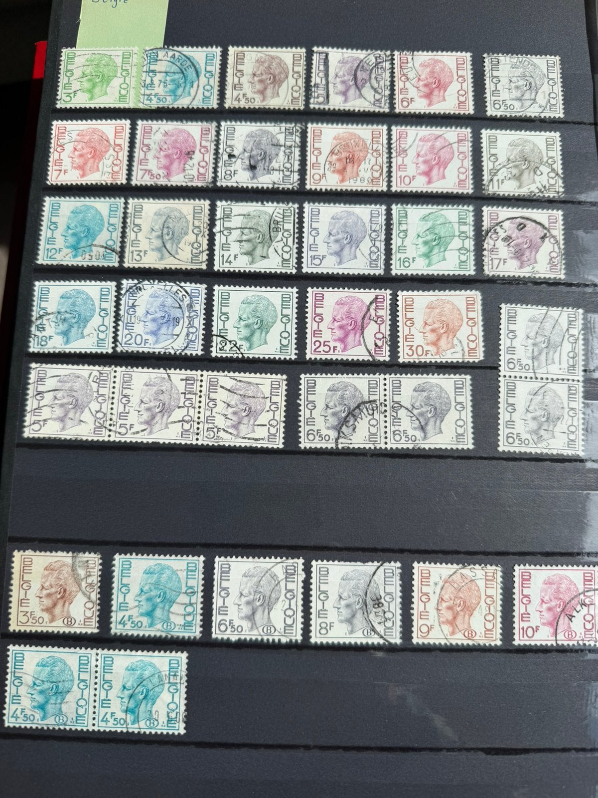 Postzegeks België- 7 bladzijden in postzegelalbum, Ophalen of Verzenden, Overige typen