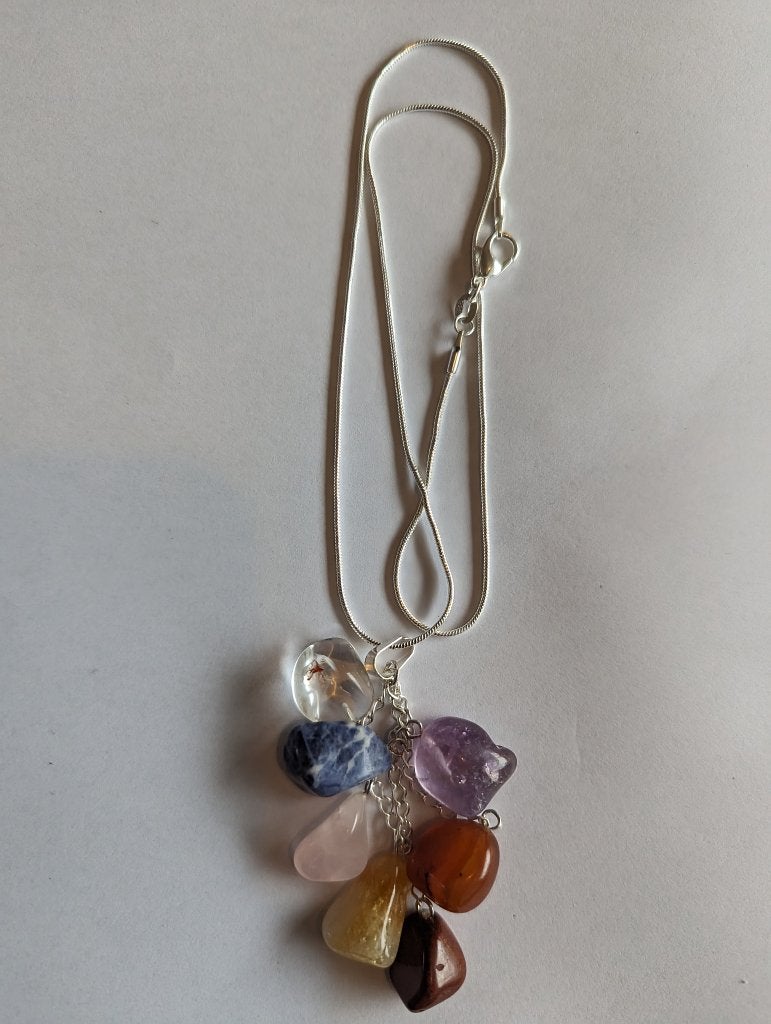 Chakra hanger 7 edelstenen met ketting en sleutelring, Sieraden, Tassen en Uiterlijk, Verzenden, Info@masterpiecenlp.nl, Steen of Mineraal