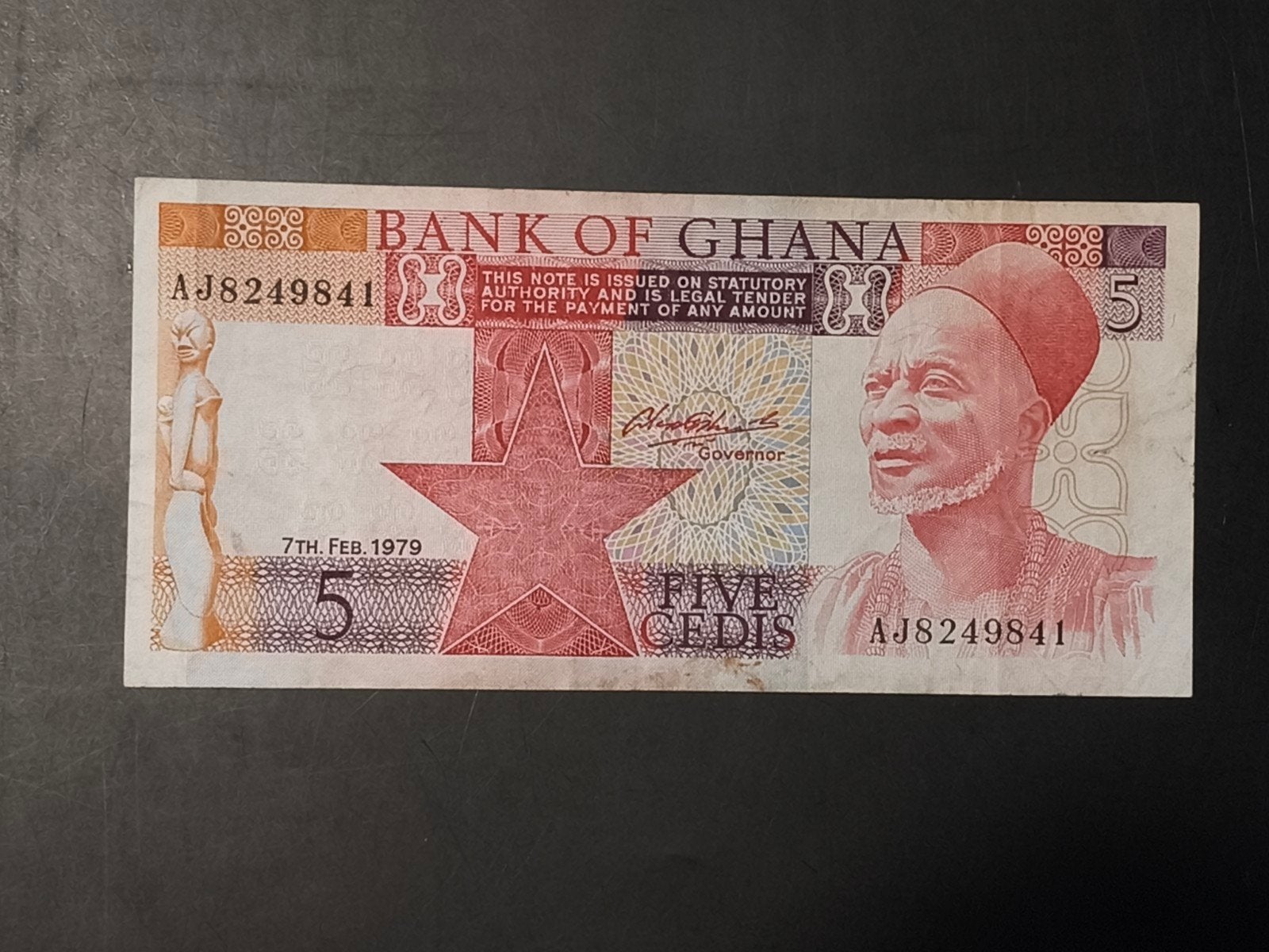 Ghana 5 cedis 1979 VF, Ophalen of Verzenden, Overige landen