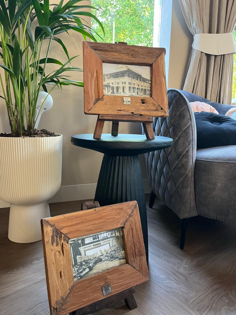 2x Riviera Maison Houten Fotolijst met Ezel, Ophalen, Zo goed als nieuw, Hout