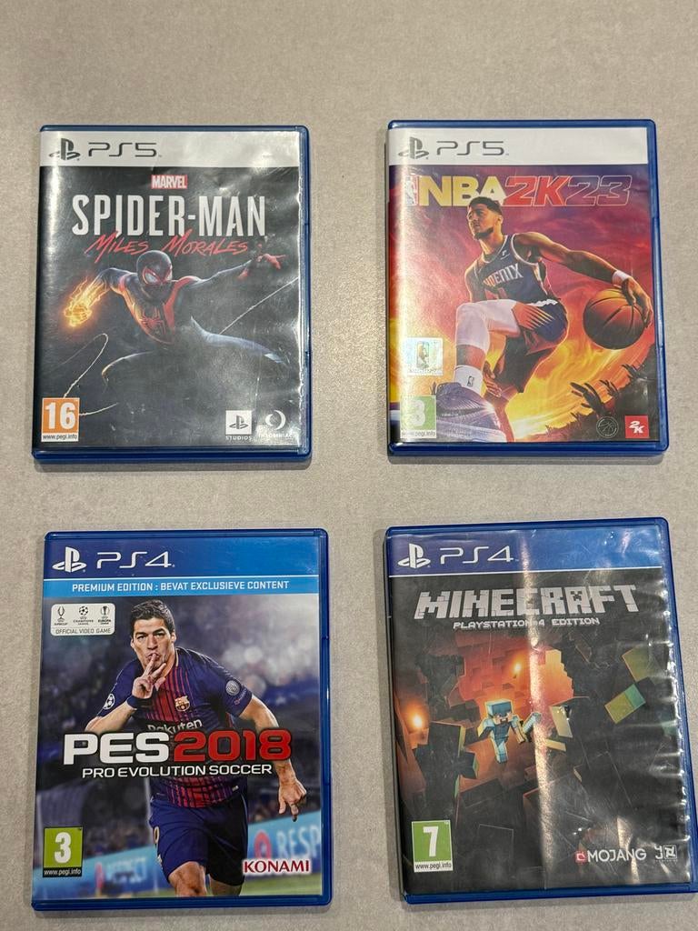 PS5 en PS4 games: Spider-Man, NBA, PES, Minecraft, Ophalen of Verzenden, Gebruikt
