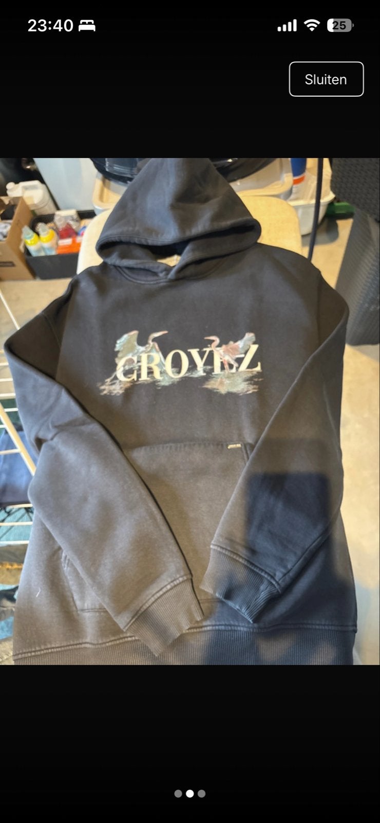 Croyez hoodie maat M, Ophalen of Verzenden, Gedragen, Maat 48/50 (M), Zwart