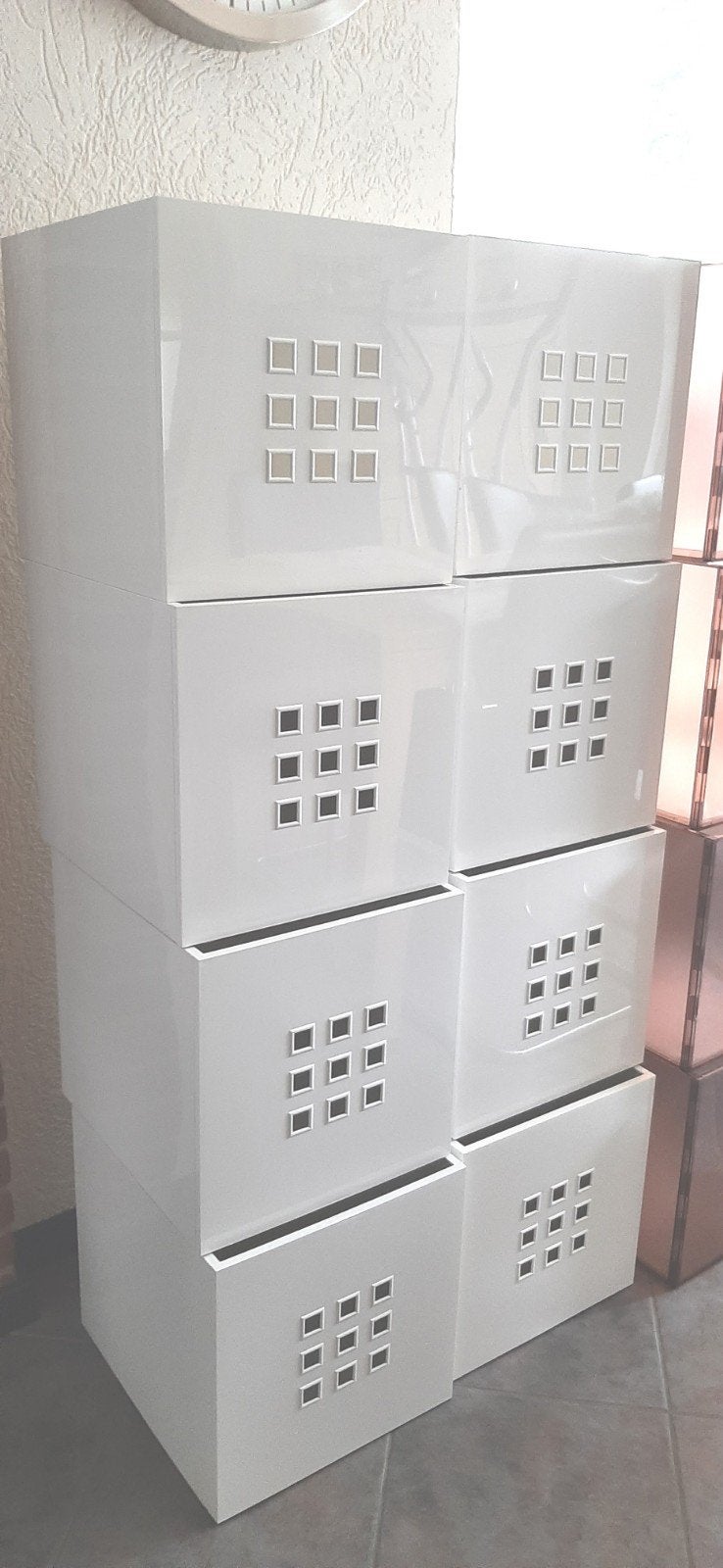 8x lekman bak voor ikea kallax Vakkenkast, Ophalen, Zo goed als nieuw