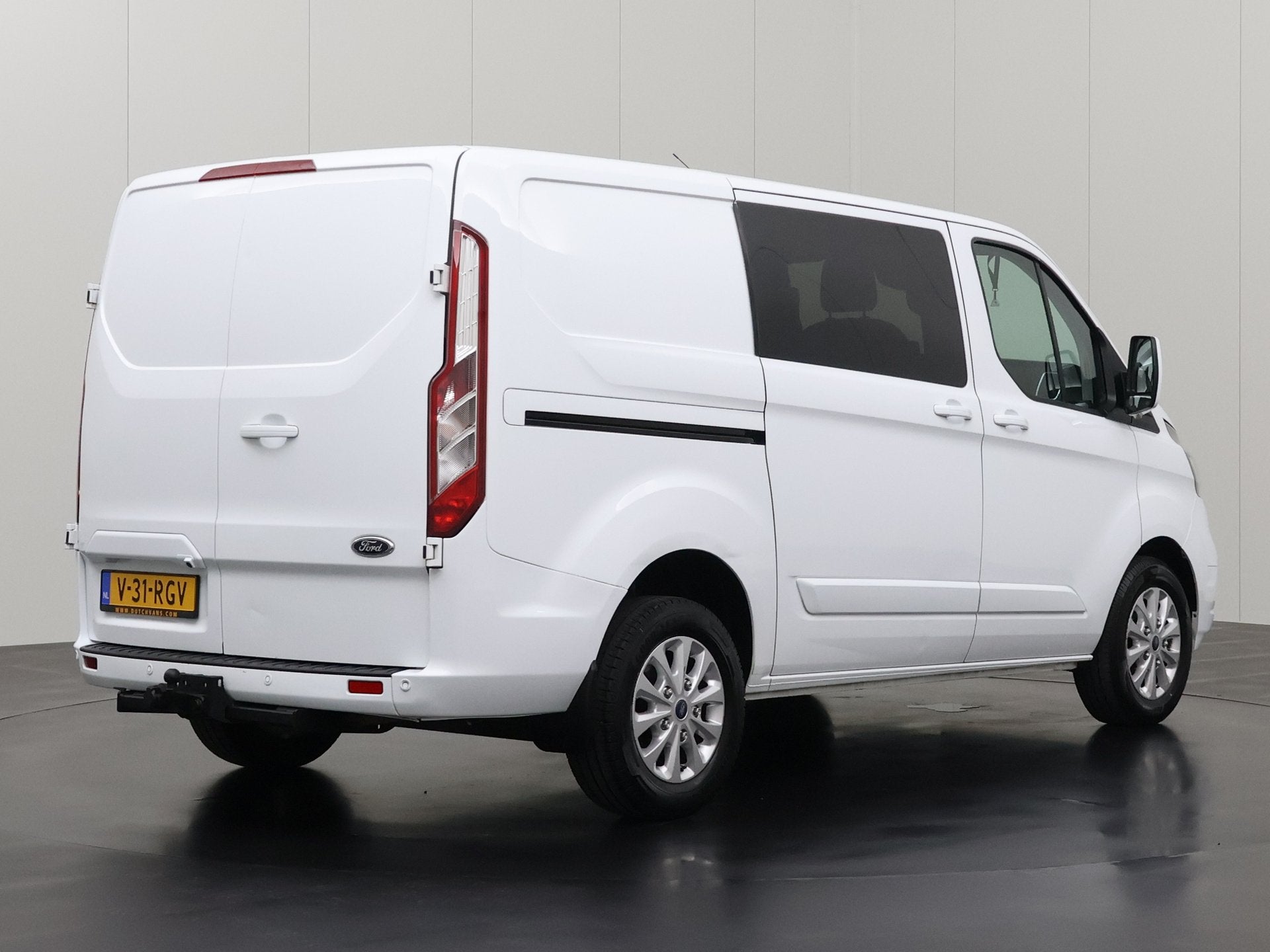 Ford Transit Custom 2.0TDCi 130PK Automaat Limited Dubbele C, Auto's, Dealer onderhouden, Stof, 4 cilinders, Wit