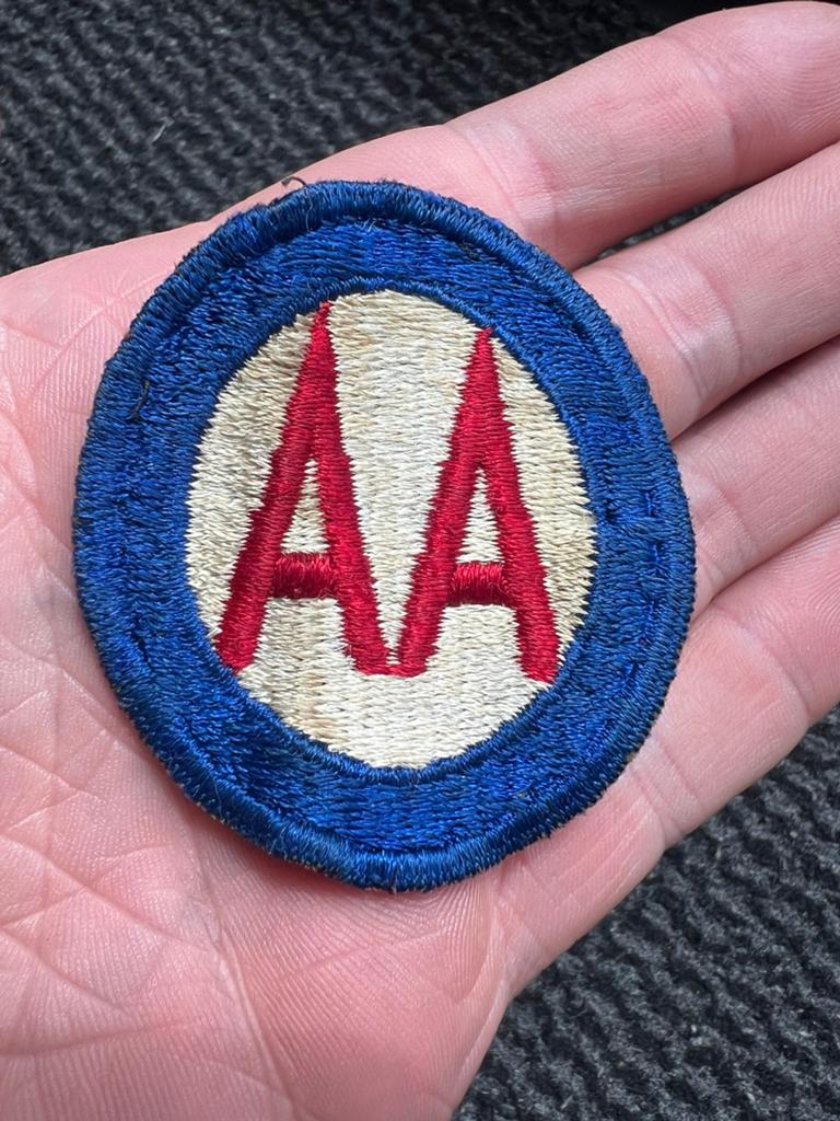 WO2 Amerikaans AA Anti Aircraft Patch embleem, Verzenden, Nederland, Embleem of Badge