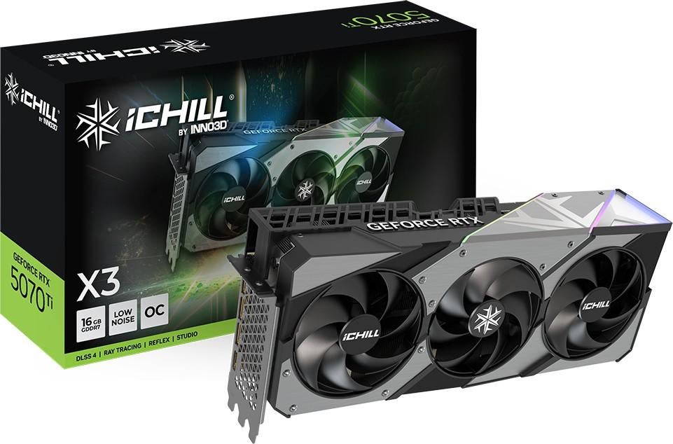 Inno3D RTX 5070 Ti iChill X3 16GB GDDR7 Geseald + Garantie, Computers en Software, Videokaarten, Overige soorten, PCI-Express 4