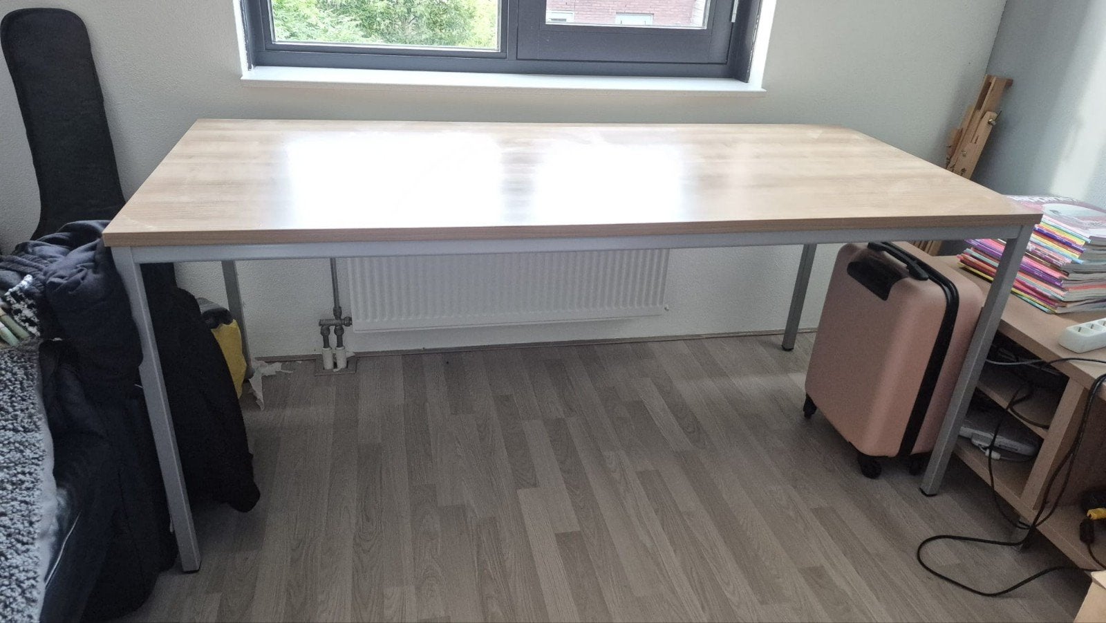 Zeer robuust kantoorbureau / werktafel, Huis en Inrichting, Demontabel, Hout, 180 cm, Bruin