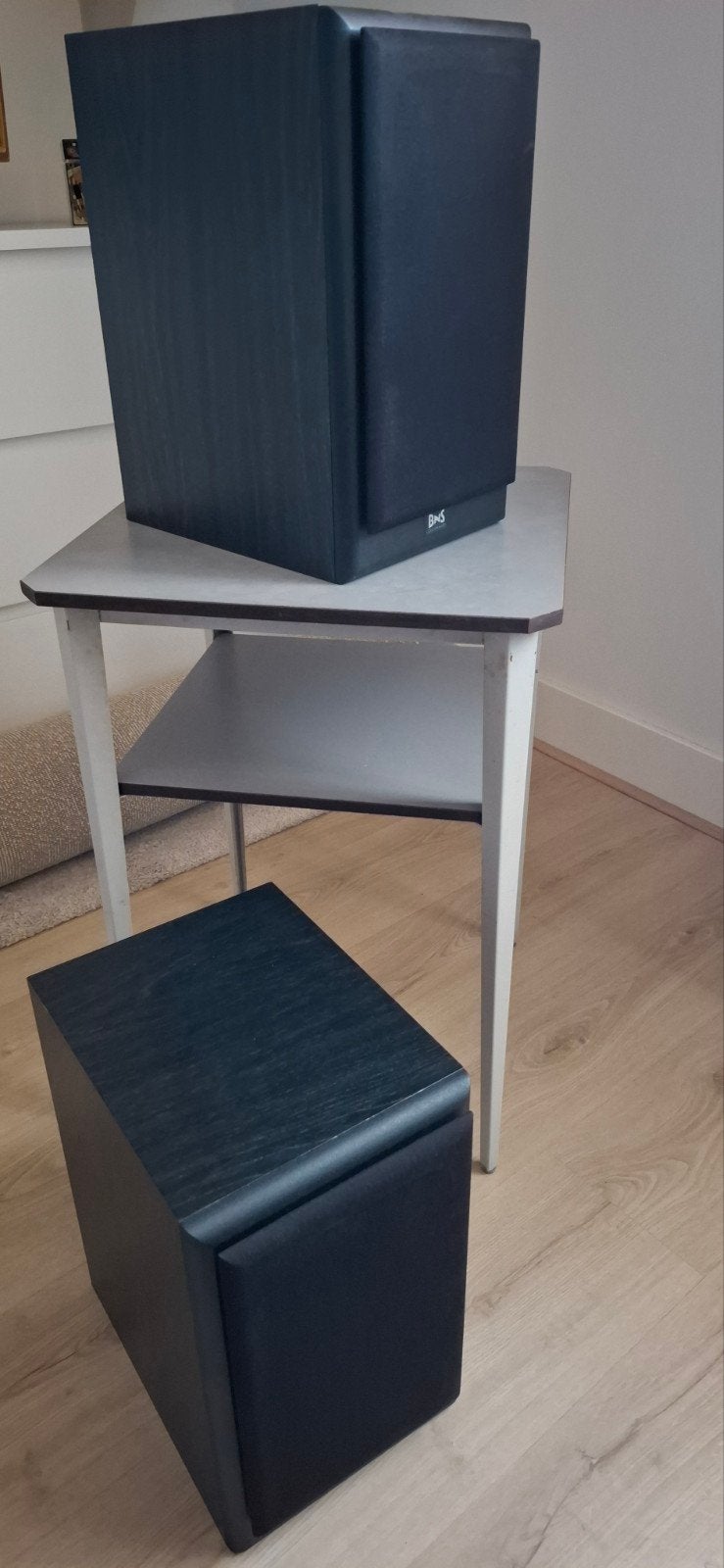 Zeer mooie BNS speakers te koop !, Zo goed als nieuw, 60 tot 120 watt, Boekenplank luidspreker, Ophalen