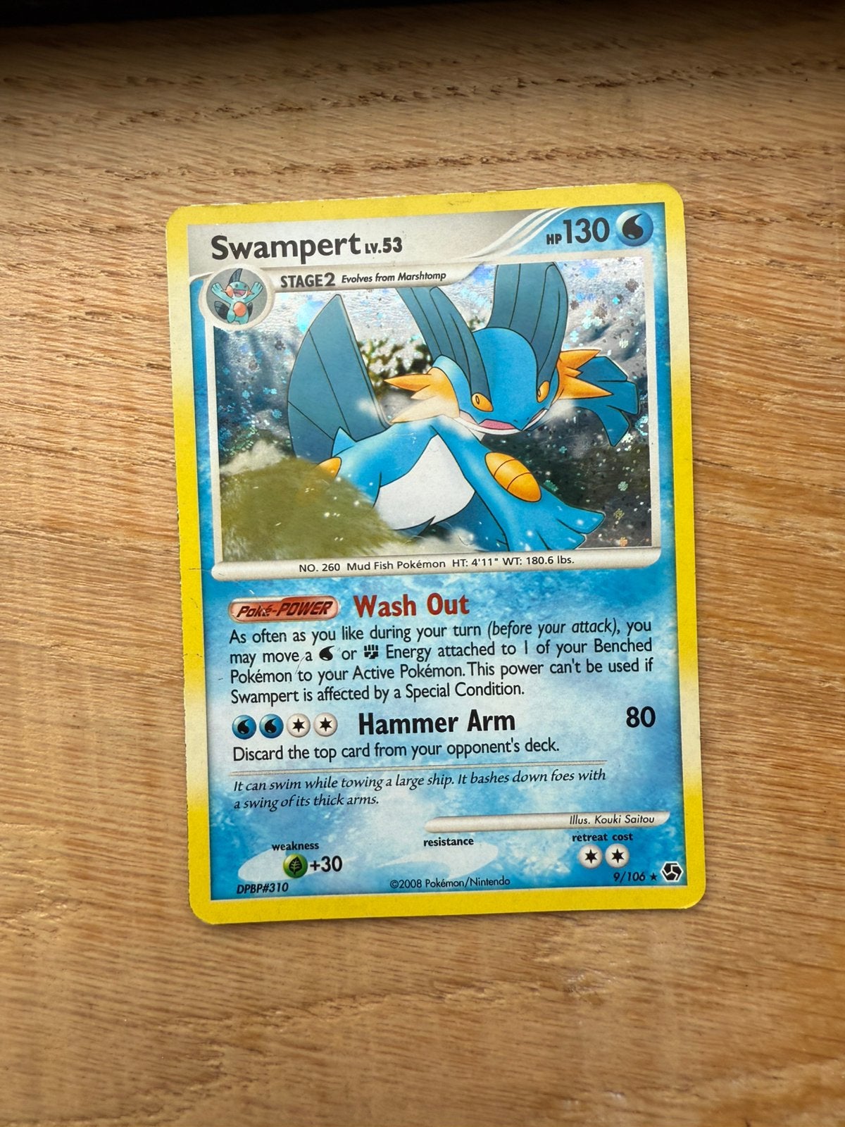 Swampert Lv.53 #9/106, Ophalen of Verzenden, Zo goed als nieuw
