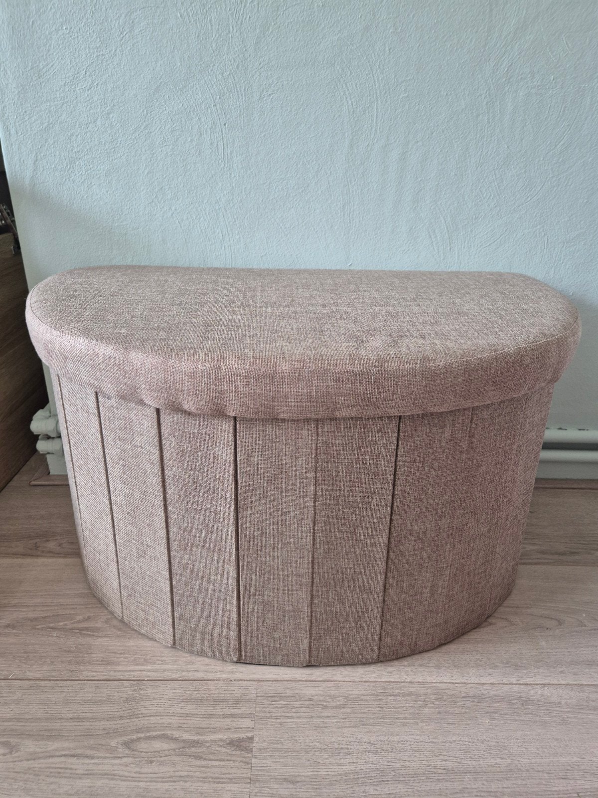 Action Opbergpoef zitbankje beige, Huis en Inrichting, Ophalen, Nieuw, Rechthoekig, Minder dan 50 cm