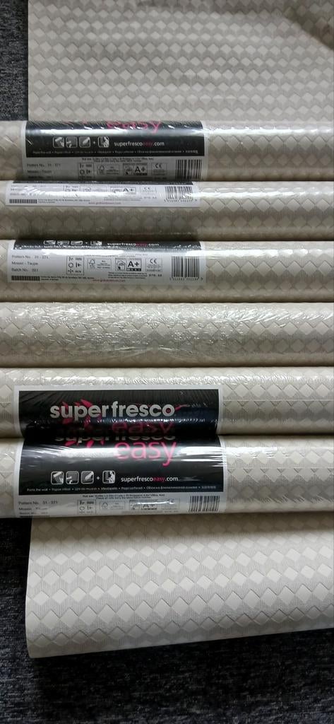 Vliesbehang Taupe 6 rollen voor 35€, Ophalen of Verzenden