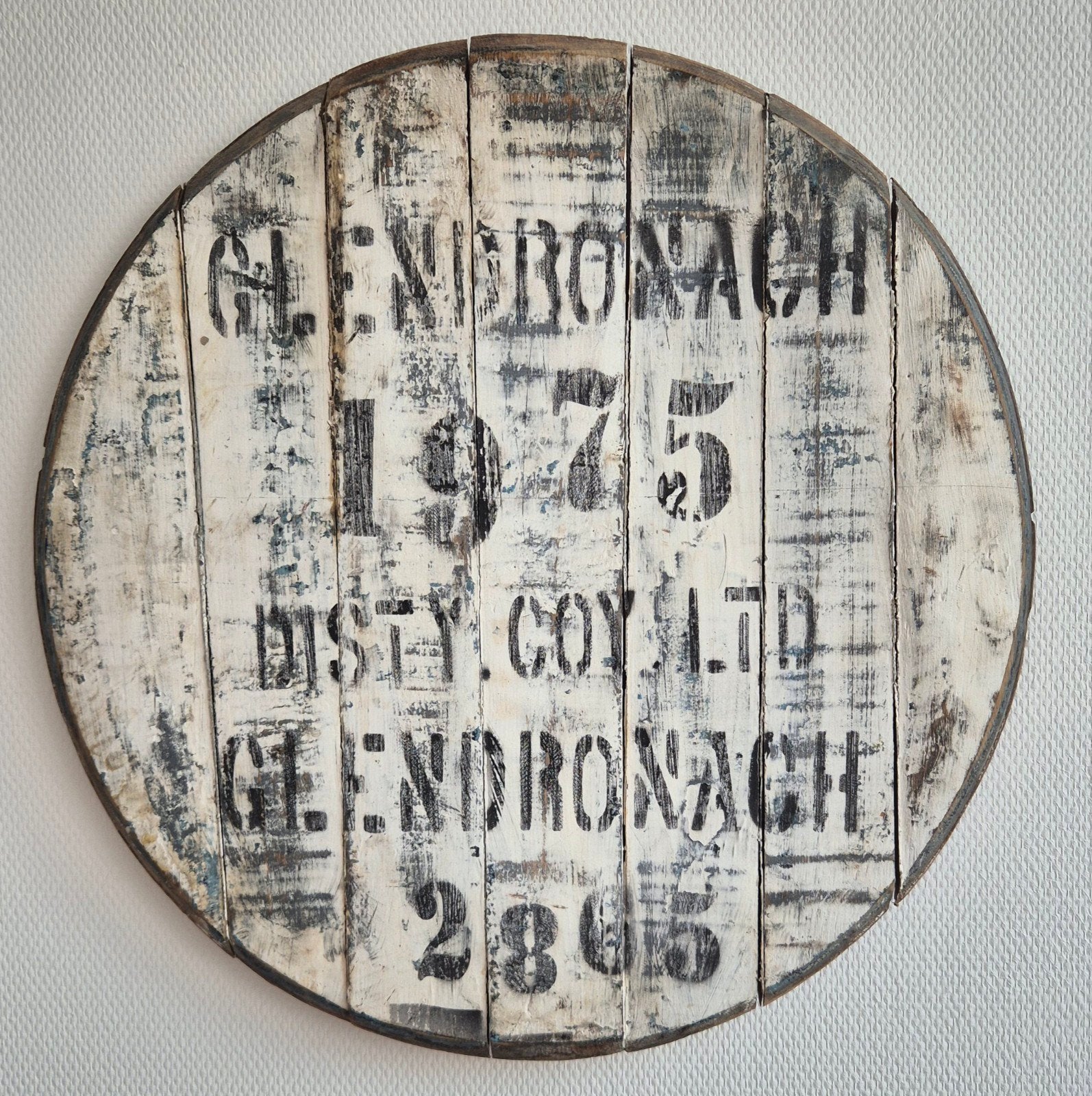 Vintage Glendronach Whisky Vat Deksel - Uniek Decorstuk, Antiek en Kunst, Curiosa en Brocante, Ophalen