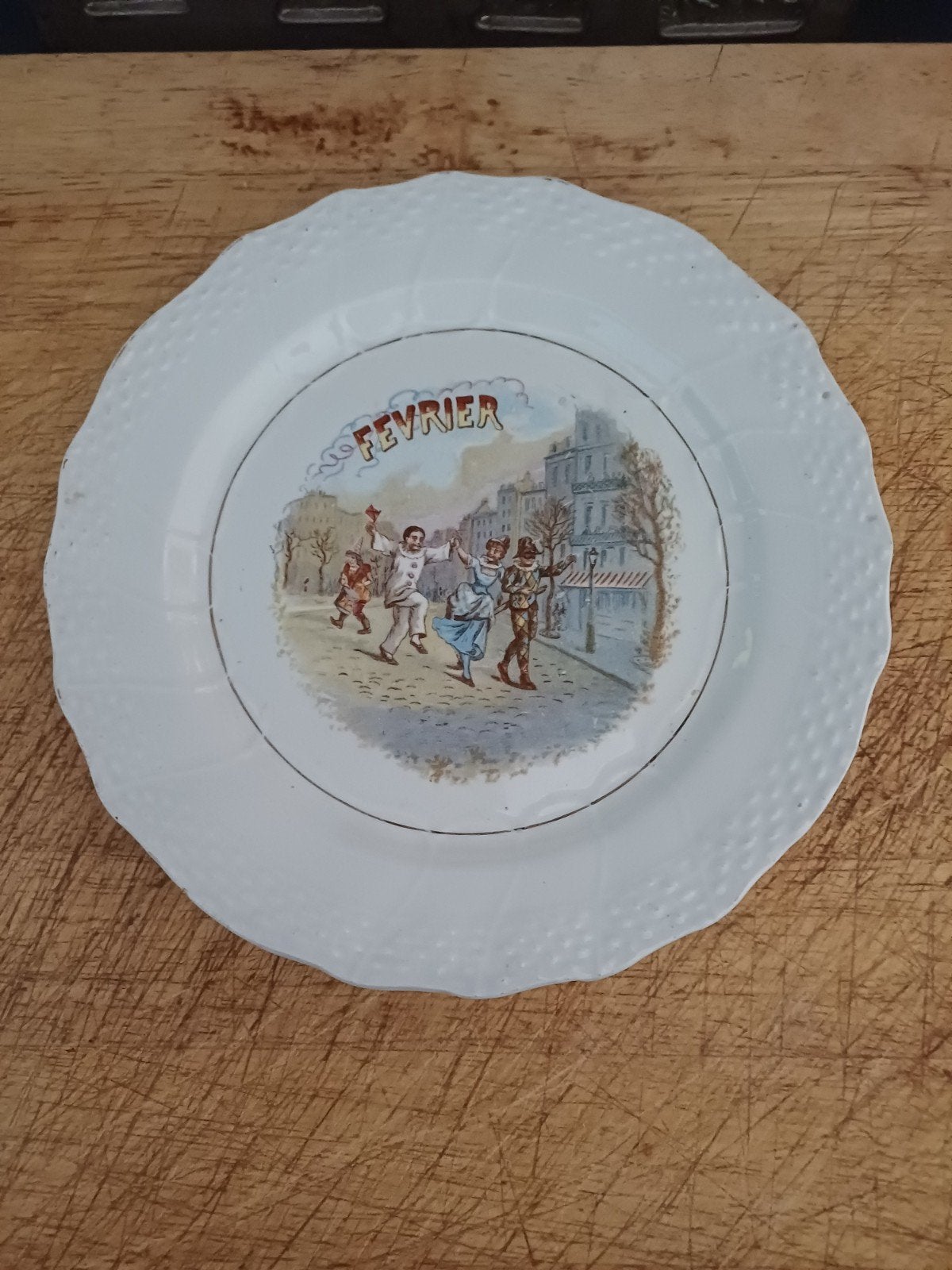 Antiek Frans Bord Saint Amand et Hamage Fevrier 1896 - 1952, Antiek en Kunst, Antiek | Servies los, Verzenden