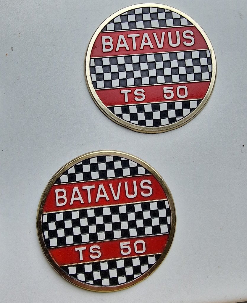 Batavus TS50 tankemblemen NOS, Ophalen of Verzenden, Gebruikt, Batavus
