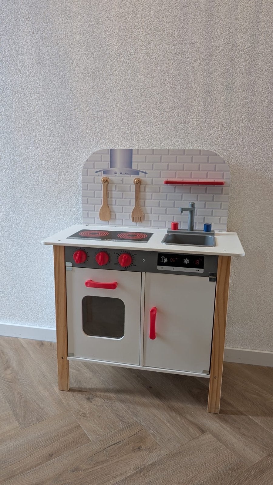 Houten speelkeuken met accessoires, Ophalen, Gebruikt, Hout, Speelkeuken