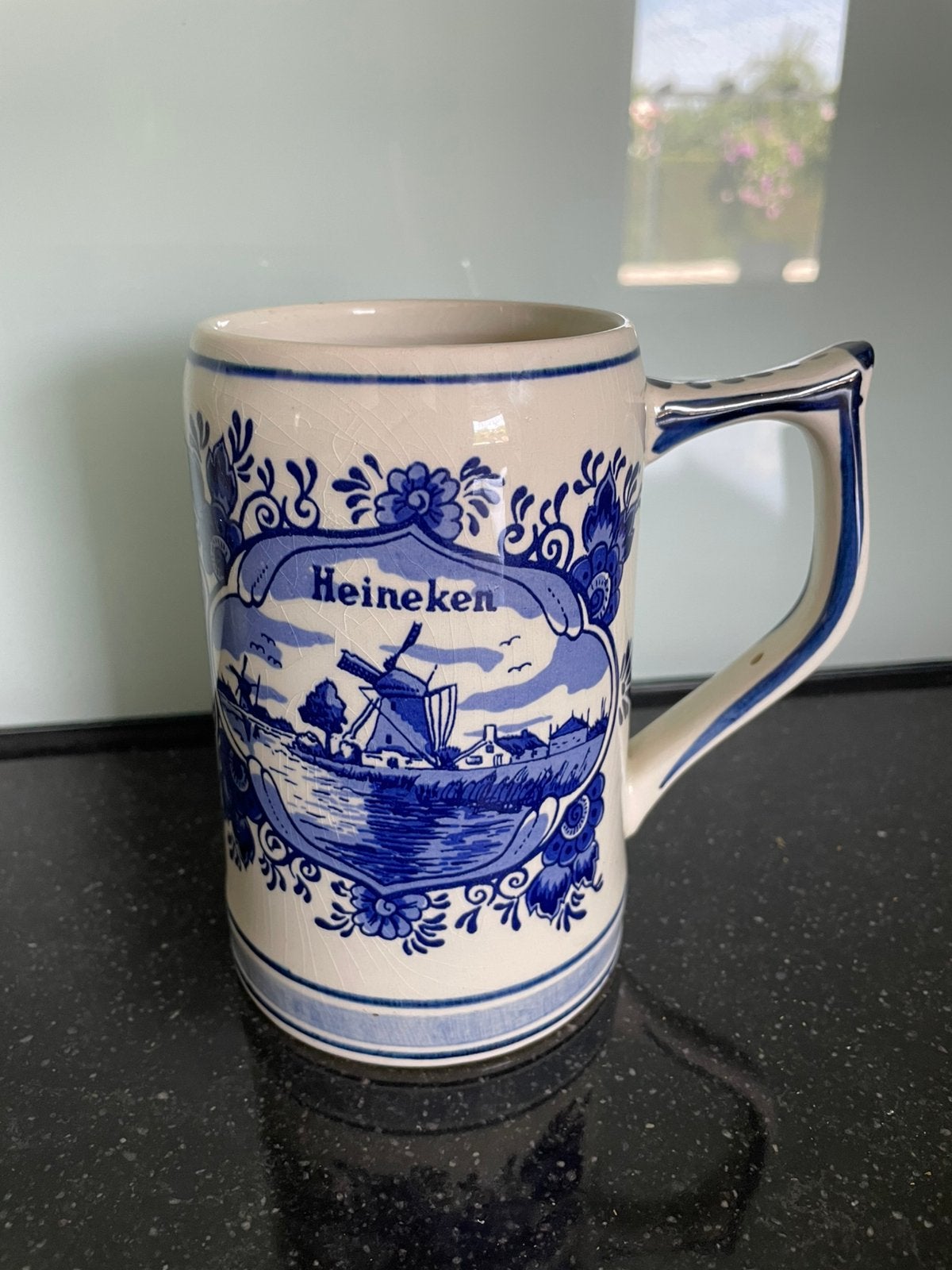 Heineken bierpul Delfts Blauw, Ophalen, Zo goed als nieuw, Pul(len), Heineken