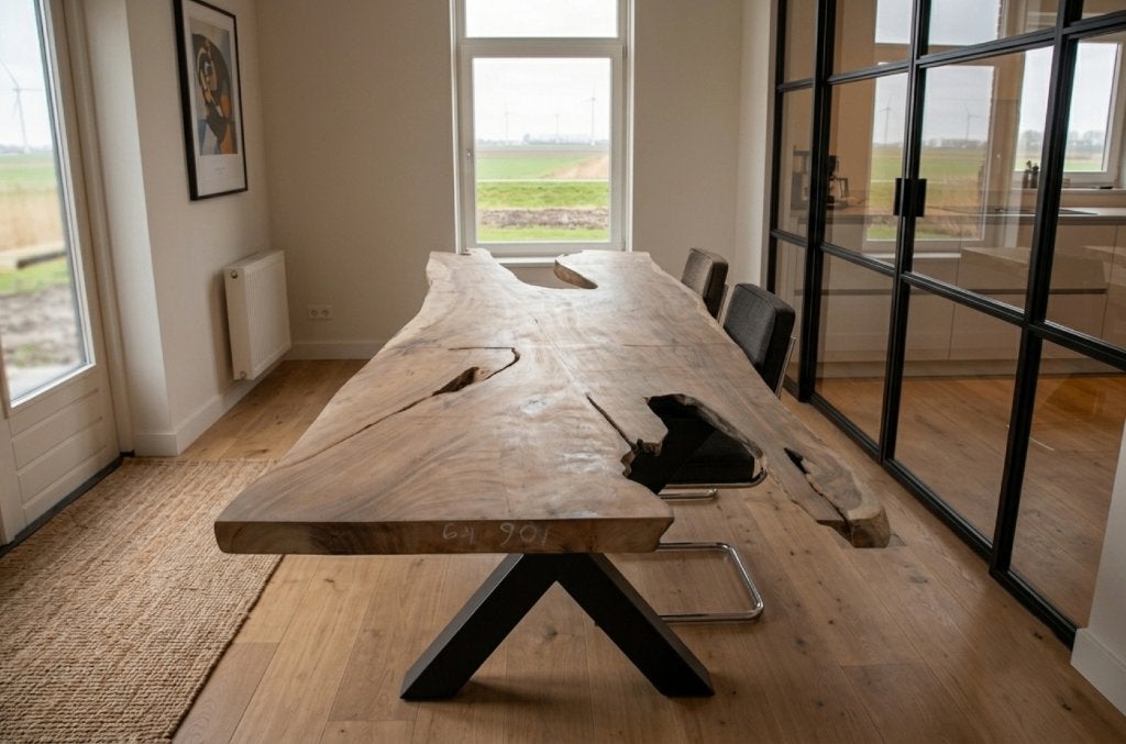 suar boomstamtafel 300 cm-  BT190 – eettafel – tuintafel, 100 tot 150 cm, Verzenden, Overige houtsoorten, Rechthoekig