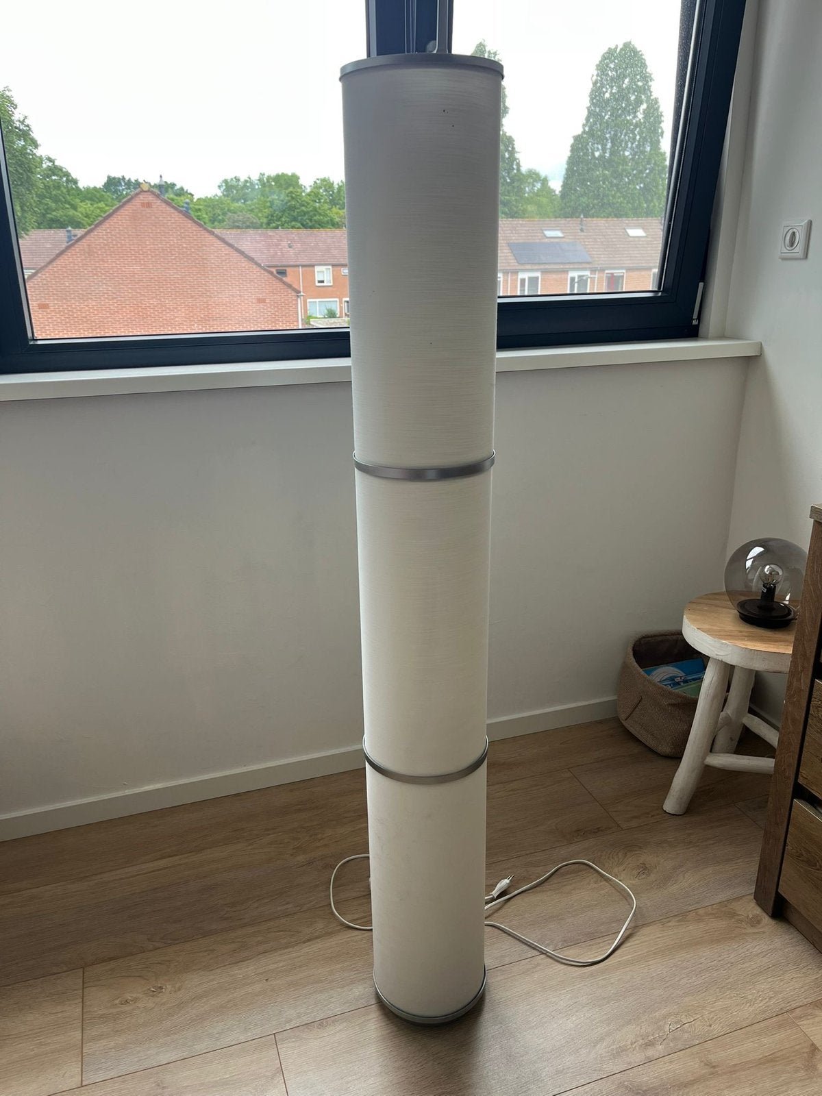 Ikea vloerlamp, wit, modern design, Ophalen, Gebruikt, Stof, 150 tot 200 cm