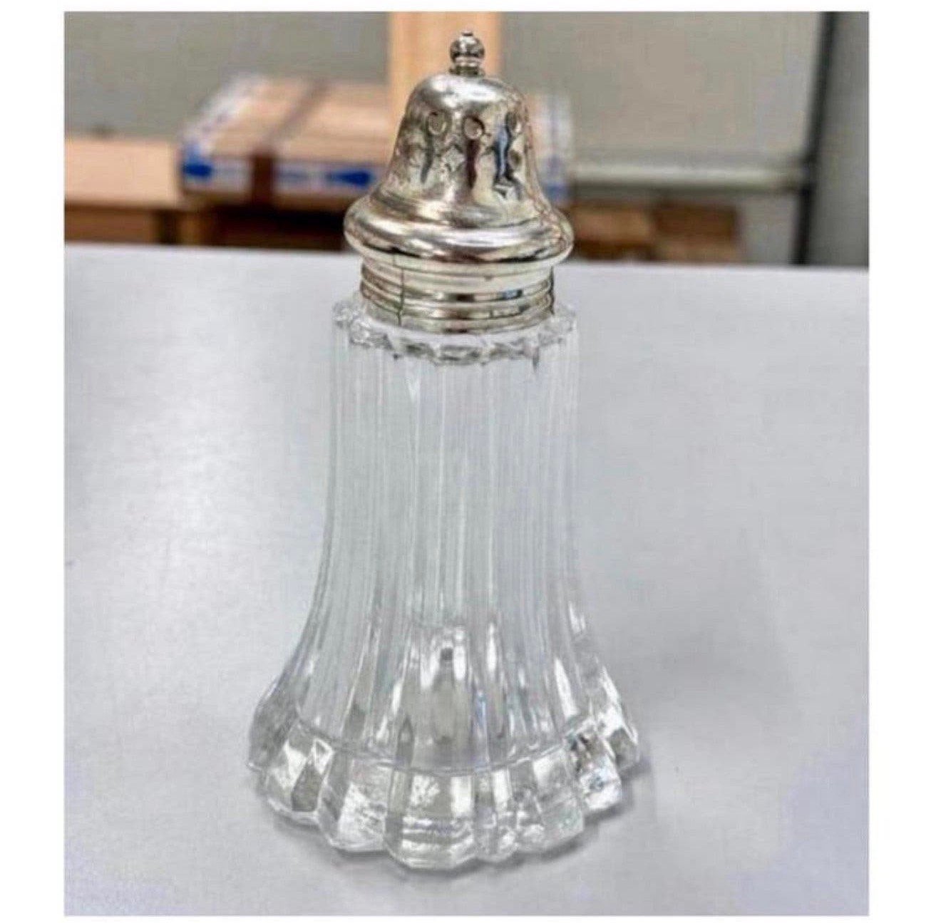 Franse Shabby vintage suiker / zout strooier silver plated, Antiek en Kunst, Ophalen of Verzenden