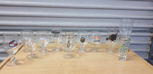 bierglazen verschillende mrerken, Verzamelen, Ophalen of Verzenden, 'T Olde Gre-j, Info@toldegrej.nl, Endepoelstraat 20f Didam