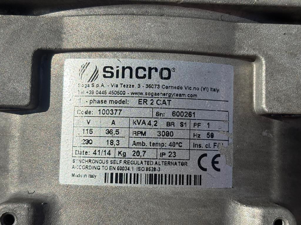 Foto 5 van 4.2 KVA aggregaat 230Volt Honda GX270 benzine generator