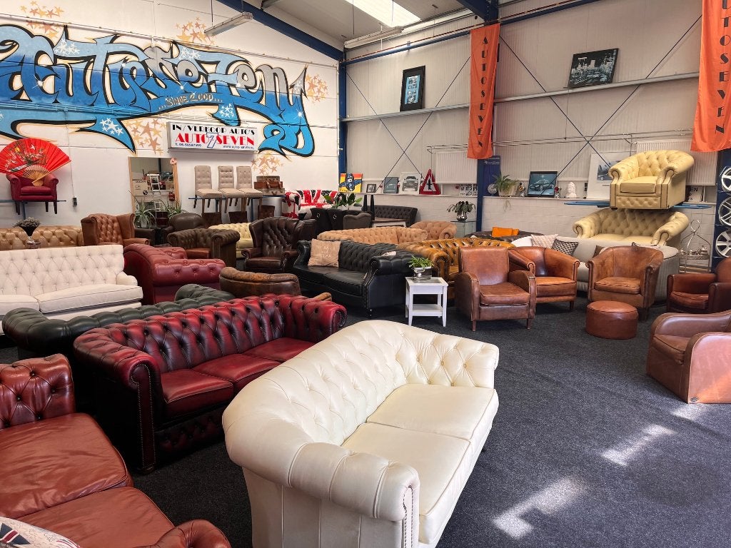 Goedkope Chesterfield Bank, Fauteuil Chesterfield Maarssen !, Huis en Inrichting, Banken | Bankstellen, Ophalen, Gebruikt, Chesterfield