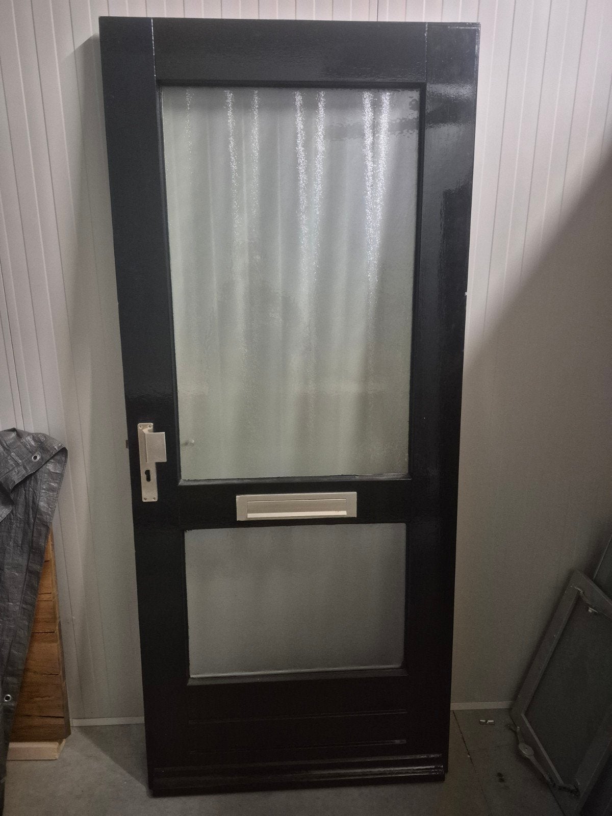Buitendeur met glas en brievenbus, Gebruikt, 80 tot 100 cm, Ophalen of Verzenden, Buitendeur