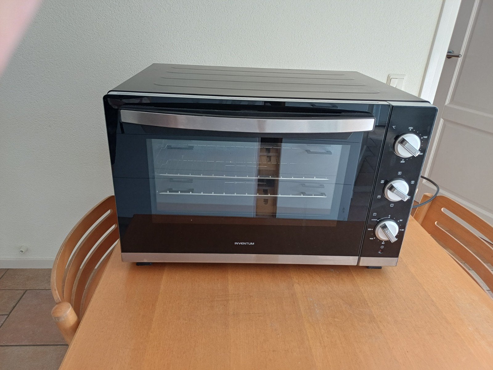 Inventum Vrijstaande Hetelucht Oven 60L, Ophalen, Hete lucht, Minder dan 45 cm
