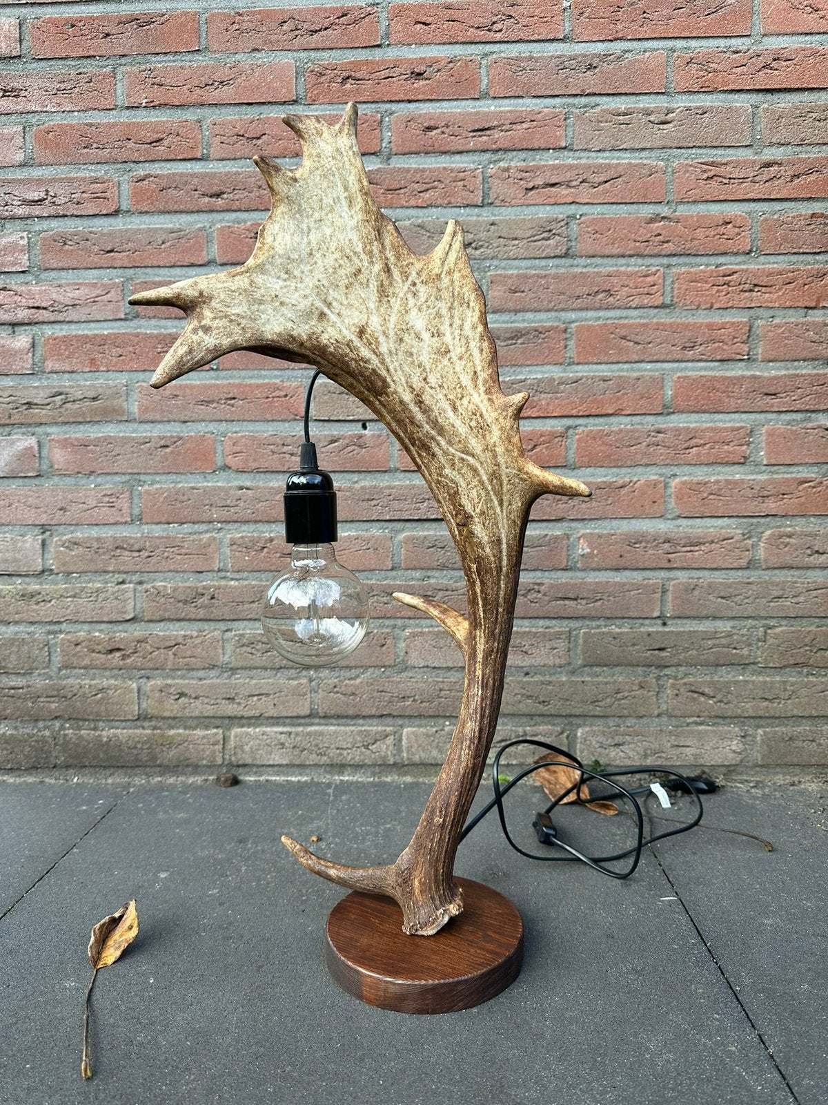 Geweilamp.schemerlamp.geweien.edelhert.damhert.tafellamp., Ophalen of Verzenden, Nieuw, Schemerlamp, Landelijk