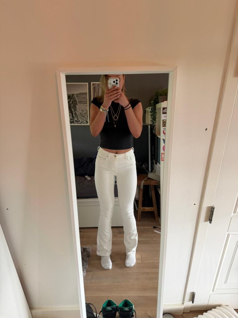 Flared jeans Cotton Club, Ophalen of Verzenden, Zo goed als nieuw, Wit, Overige jeansmaten