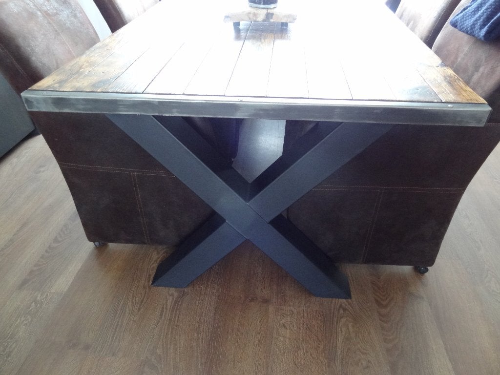 Steenschotten eettafel, Gebruikt, 100 tot 150 cm, 200 cm of meer, Vijf personen of meer