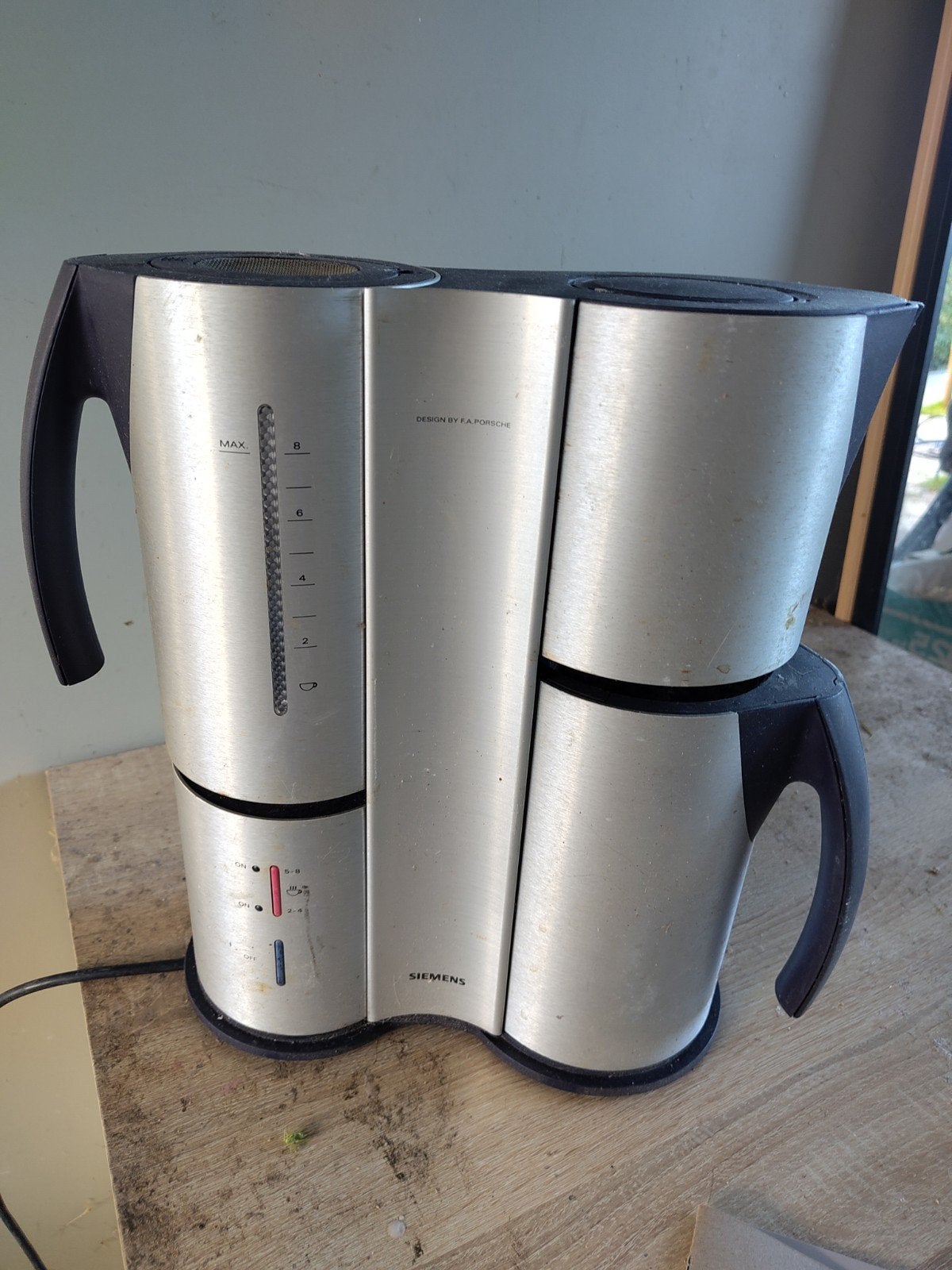Siemens Porsche Design koffiezetapparaat, Gebruikt, Koffiemachine, Gemalen koffie, Ophalen of Verzenden
