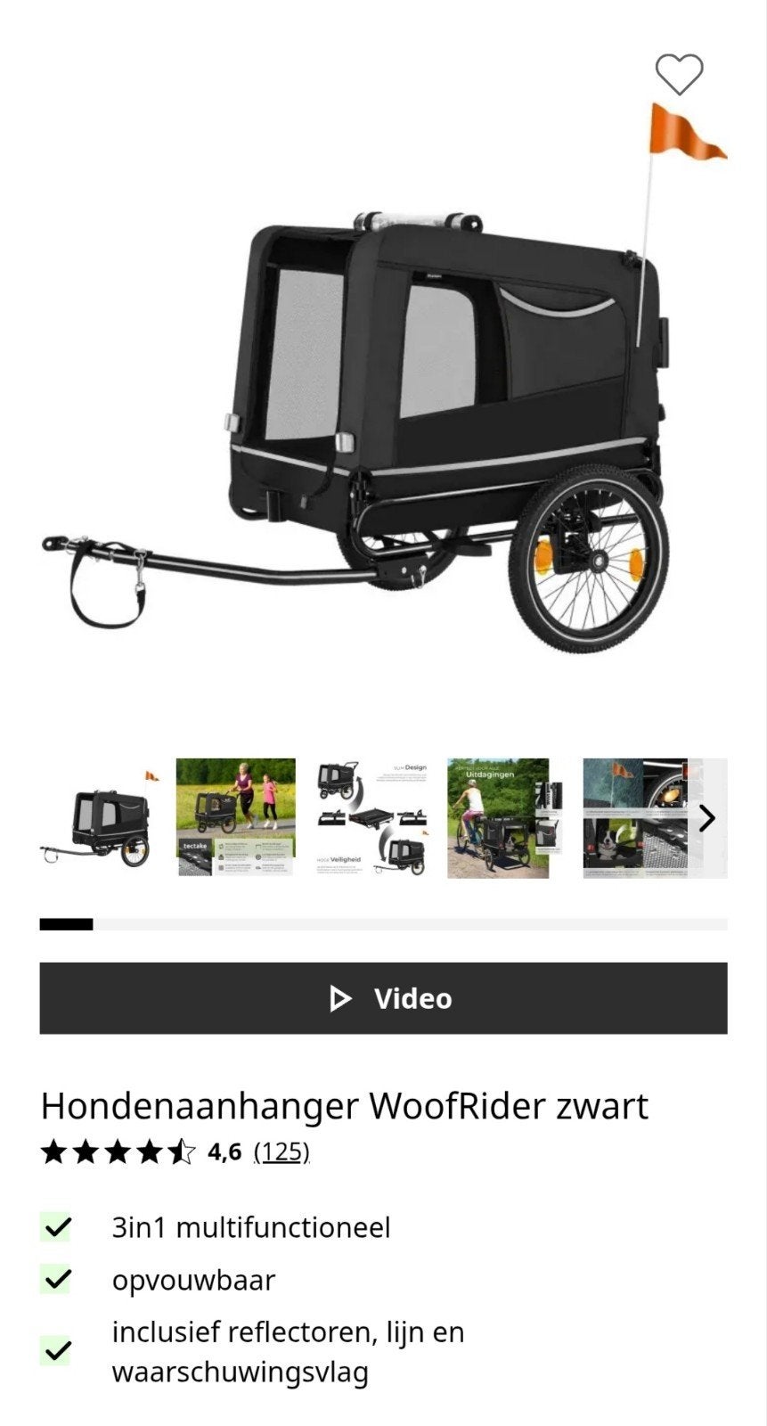 Honden fietskar/ Wandelwagen, Ophalen, Nieuw, Hondenfietskar
