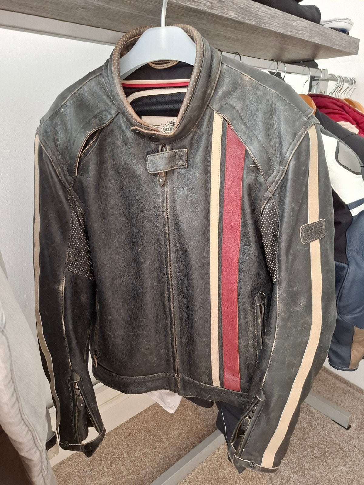 Motorjas leder Triumph Raven 2 modern classic, Motoren, Ophalen, Heren, Triumph, Jas | leer