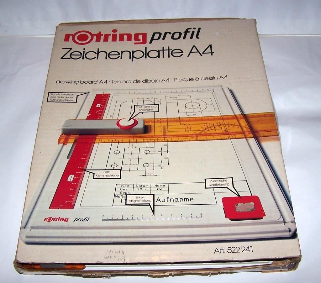 Rotring Profil tekenplaat A4 in doos. Izgs., Hobby en Vrije tijd, Tekenen, Ophalen of Verzenden, Zo goed als nieuw, Overige typen