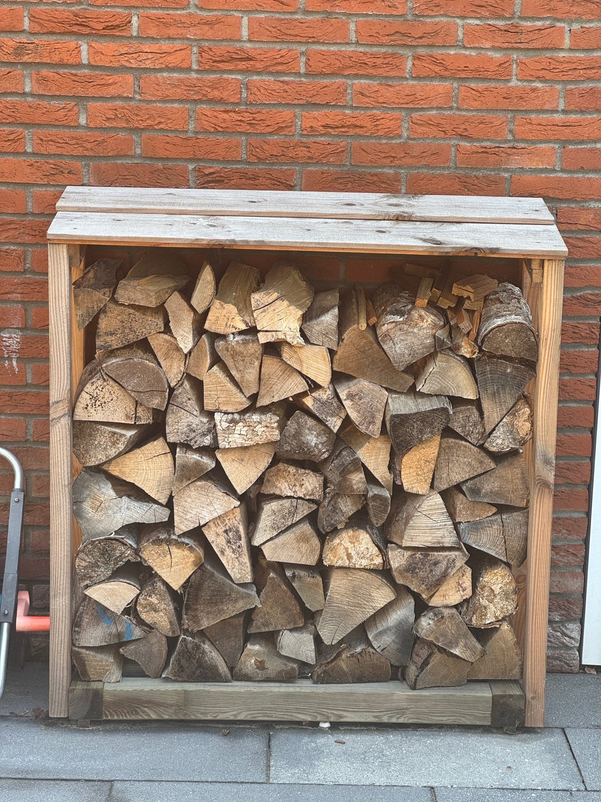Haardhout (droog) incl. houthok, Tuin en Terras, Haardhout, Minder dan 3 m³, Ophalen