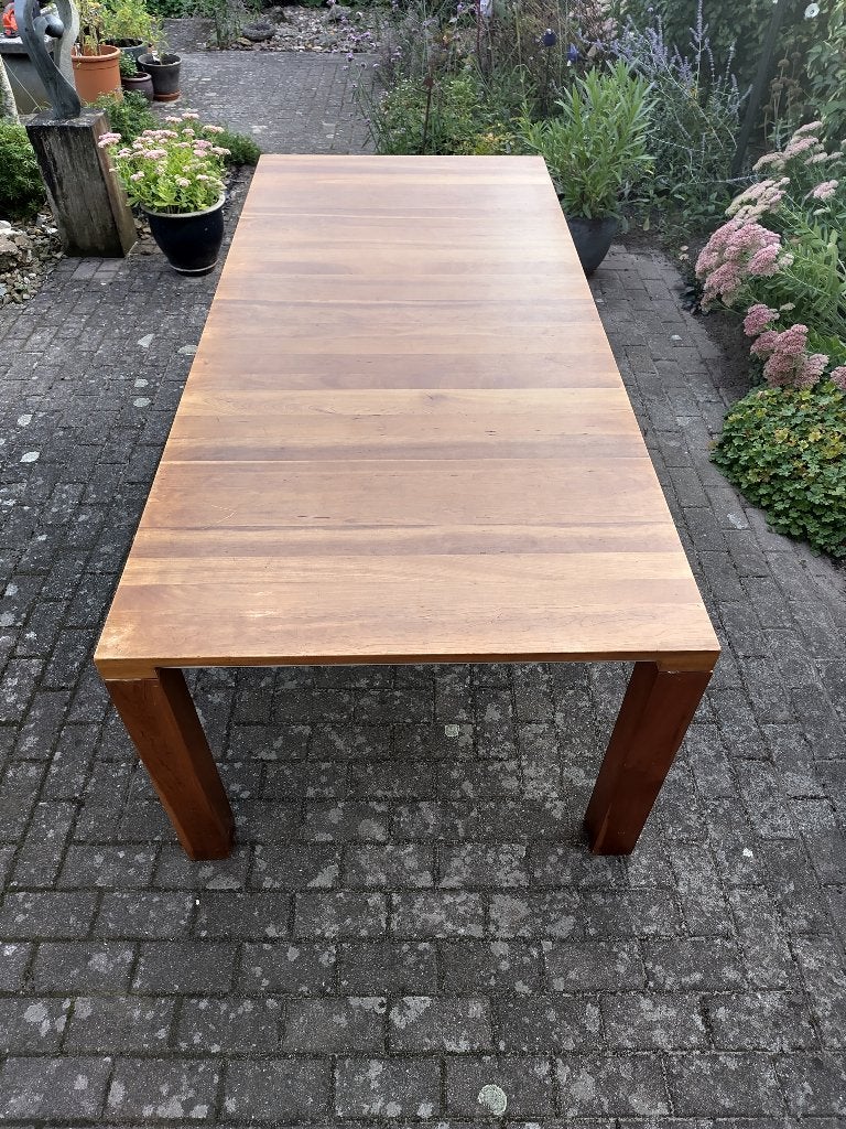 Eettafel Leolux, kersenhout, Huis en Inrichting, Ophalen, Gebruikt, 200 cm of meer, 50 tot 100 cm