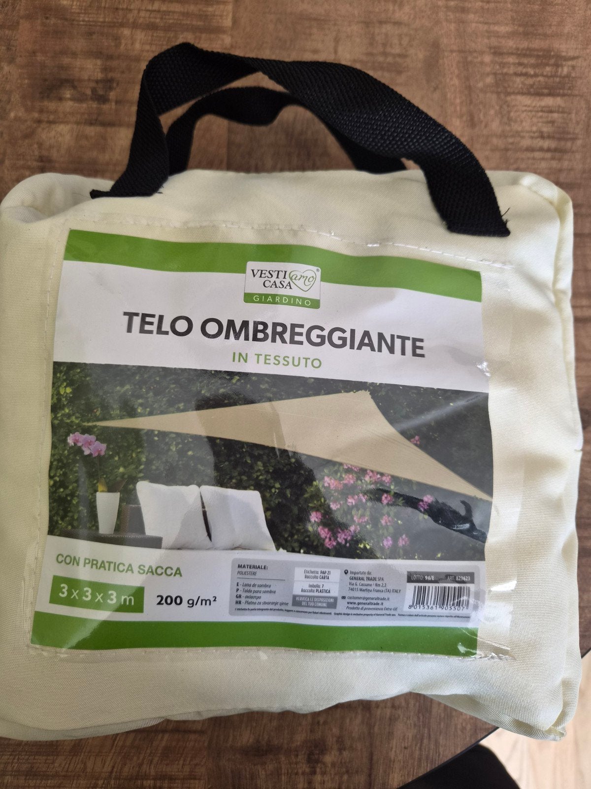 Schaduwdoek 3x3x3 m - Beige Driehoekig Zonnescherm, Ophalen of Verzenden