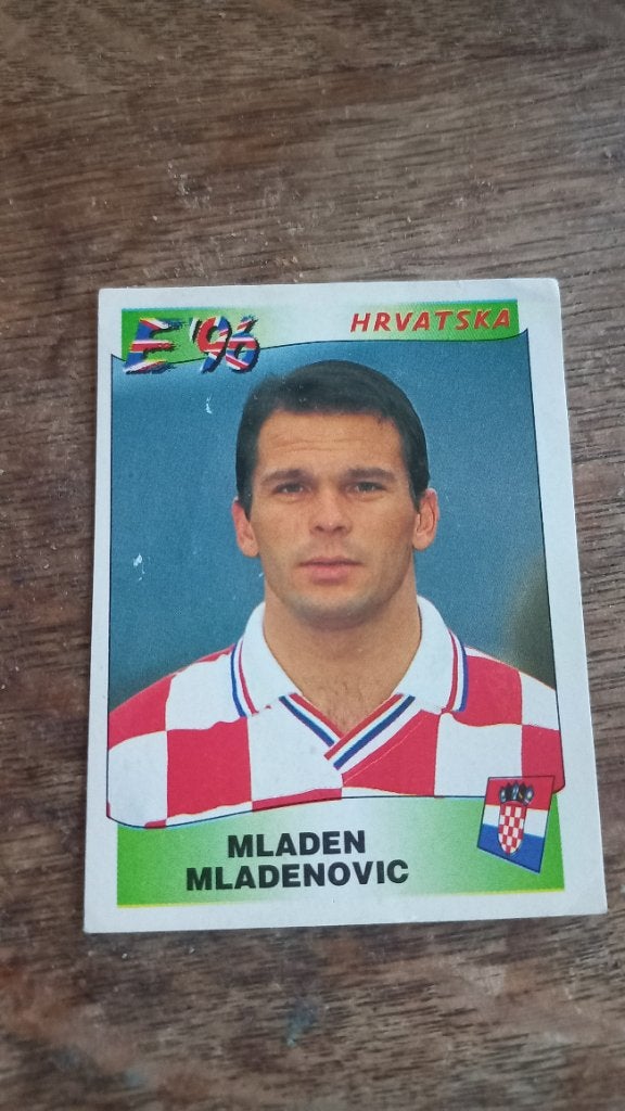Panini plaatje EK 1996 Mladen Mladenovic, Ophalen of Verzenden, Zo goed als nieuw, Plaatje